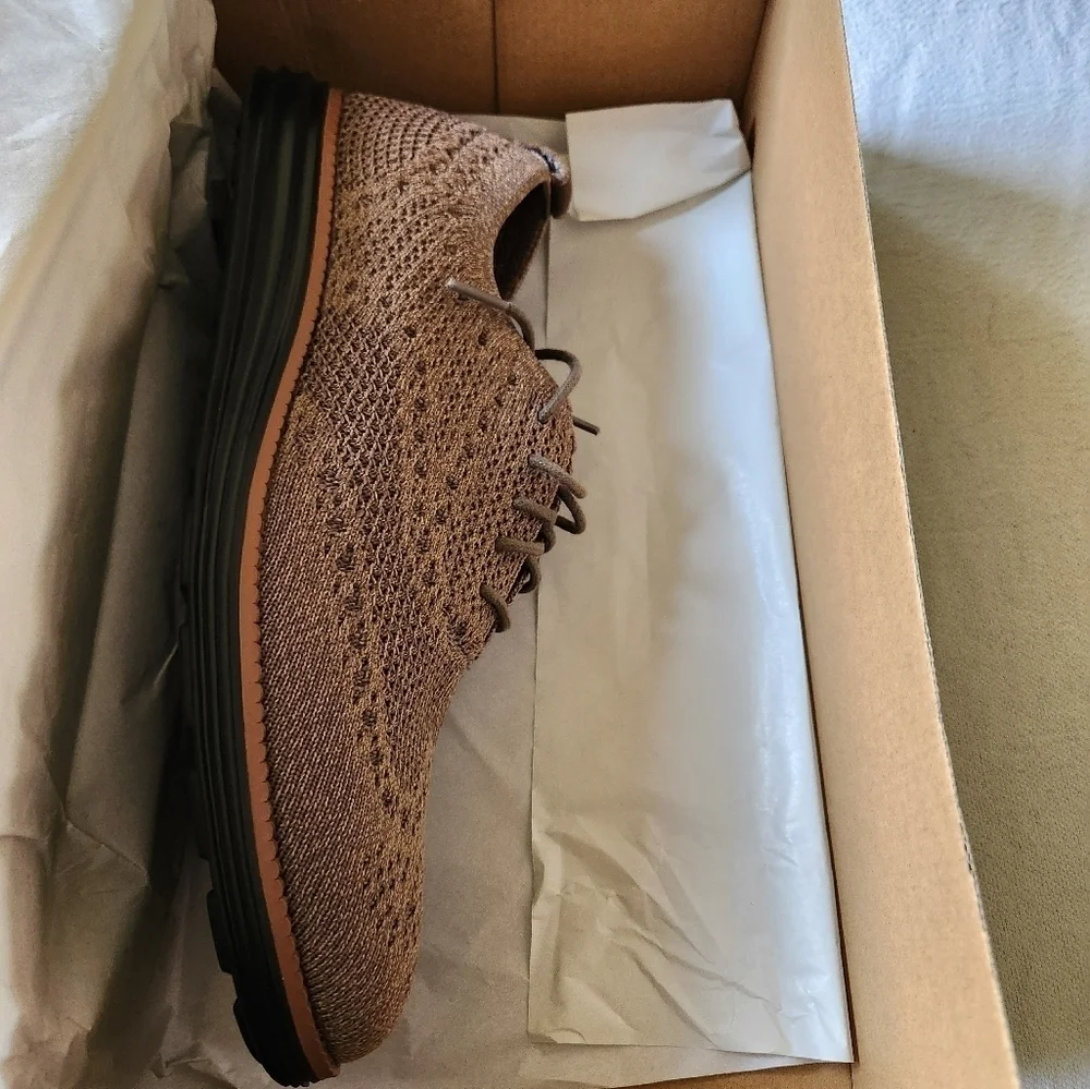 Cole Haan Original Grand Stitchlight Wingtip Oxford Choc Truffle Sz 8.5 Shoes‎